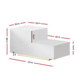 NNEDSZ Artiss Bedside Tables LED 2 Drawers - REMI White
