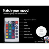 NNEDSZ Artiss Bedside Tables LED 2 Drawers - REMI White