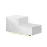 NNEDSZ Artiss Bedside Tables LED 2 Drawers - REMI White