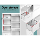 NNEDSZ Artiss Dressing Table Stool Set Sliding Mirror White Diane