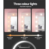 NNEDSZ Artiss Dressing Table Set Stool 12 Led Bulbs White