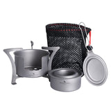 NNEOBA Titanium Multi-Fuel Camping Stove Grey