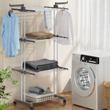 NNEDSZ Clothes Drying Rack 173cm Coat Aier Hanger Foldable