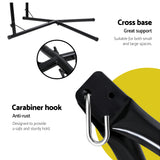 NNEDSZ Gardeon Hammock Chair with Steel Stand Armrest Outdoor Hanging Grey