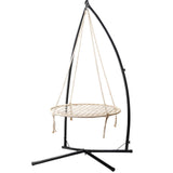 NNEDSZ Gardeon Hammock Chair Nest Web Outdoor Swing with Steel Stand 100cm