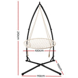 NNEDSZ Gardeon Hammock Chair Nest Web Outdoor Swing with Steel Stand 100cm