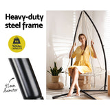 NNEDSZ Gardeon Hammock Chair Nest Web Outdoor Swing with Steel Stand 100cm