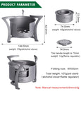 NNEOBA Titanium Multi-Fuel Camping Stove Grey