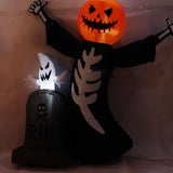 NNEOBA Inflatable Pumpkin Skeleton Halloween Yard Decor -  8FT
