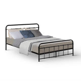 NNEDSZ Artiss Bed Frame Metal Bed Frame LEO - Double (Black)