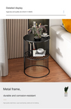 NNETB Nordic Iron Light Luxury Side Table - Black