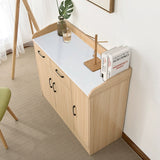 NNETB Modern Wooden Dining Side Cabinet with Drawers