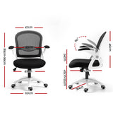 NNEDSZ Artiss Mesh Office Chair Mid Back Black