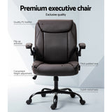 NNEDSZ Artiss Executive Office Chair Mid Back Ash Black