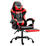 NNEDSZ Artiss Gaming Office Chair Recliner Footrest Red