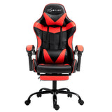 NNEDSZ Artiss Gaming Office Chair Recliner Footrest Red