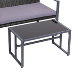 NNEDSZ Gardeon 4 PCS Outdoor Sofa Set Rattan Furniture with Storage Cover Chairs Black