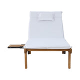NNEDSZ Gardeon 2x Sun Lounge Wooden Lounger Outdoor Furniture Day Bed Wheel Patio White