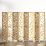 NNEDSZ Artiss 8 Panel Room Divider Screen 325x170cm Clover Natural