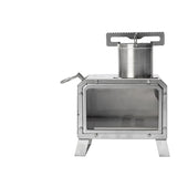 NNEOBA Portable Wood Firewood Square Stove Silver