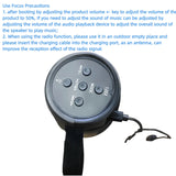 NNEOBA LED Lights Speaker with Powerful Bass Black