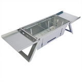 NNEOBA Folding Charcoal Grill Stove Silver