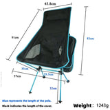 NNEOBA Ultra-Light Folding Camping Chair Blue