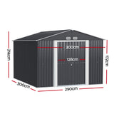 NNEDSZ Giantz Garden Shed 3x3M Outdoor Storage Tool Workshop House Shelter