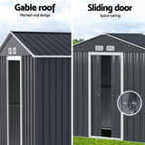 NNEDSZ Giantz Garden Shed Outdoor Storage 2.15x1.3M Tool Workshop House Shelter Sliding Door