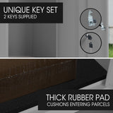 NNEMB Freestanding Parcel Post Box Letterbox, Letter Slot, Woodland Grey