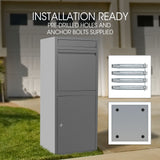 NNEMB Freestanding Parcel Post Box Letterbox, Letter Slot, Woodland Grey