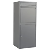NNEMB Freestanding Parcel Post Box Letterbox, Letter Slot, Woodland Grey