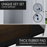 NNEMB Freestanding Parcel Post Box Letterbox, Letter Slot, Surfmist Light Grey