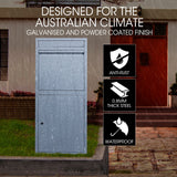 NNEMB Freestanding Parcel Post Box Letterbox, Letter Slot, Surfmist Light Grey