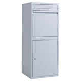 NNEMB Freestanding Parcel Post Box Letterbox, Letter Slot, Surfmist Light Grey