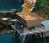 NNEOBA Portable Thickened Camping Frying Pan Silver