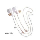 Wireless Earphone Anti-Lost Chain With Zircon Butterfly Necklace - Golden-1915196893667921921