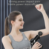 Electric Triangular Fascia Massage Gun - Silver Button Style-1915196972252401670