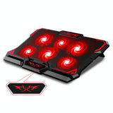 6-Fan Usb Gaming Laptop Cooler With Ports-1915196969899397127