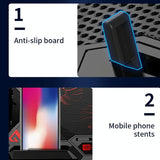 6-Fan Usb Gaming Laptop Cooler With Ports-1915196969899397126