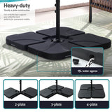 NNEDSZ 3m Umbrella w/Base Outdoor Cantilever Beach Garden Patio Parasol Charcoal