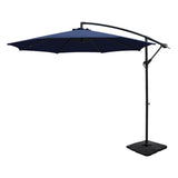 NNEDSZ 3m Umbrella w/Base Outdoor Cantilever Beach Garden Patio Parasol Navy