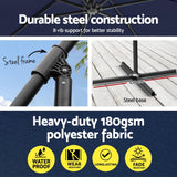 NNEDSZ 3m Umbrella w/Base Outdoor Cantilever Beach Garden Patio Parasol Navy
