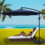 NNEDSZ 3m Umbrella w/Base Outdoor Cantilever Beach Garden Patio Parasol Navy