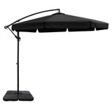 NNEDSZ 3m Outdoor Umbrella w/Base Cantilever Garden Beach Patio Black