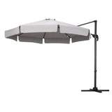 NNEDSZ 3m Outdoor Umbrella Cantilever 360 Degree Tilt Beach Roma Grey