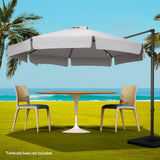 NNEDSZ 3m Outdoor Umbrella Cantilever 360 Degree Tilt Beach Roma Grey