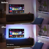 NNEDSZ 3M LED Strip Lights Rope Light for TV, Gaming and Computer (Lights Strip App with Remote Control)