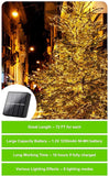 NNEDSZ 20m 200 LED Solar Powered Outdoor Lights with 8 Lighting Modes and Waterproof for Home,Garden and Decoration