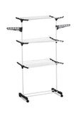 NNEDSZ CARLA HOME Folding 3 Tier Clothes Laundry Drying Rack with Stainless Steel Tubes for Indoor & Outdoor Home